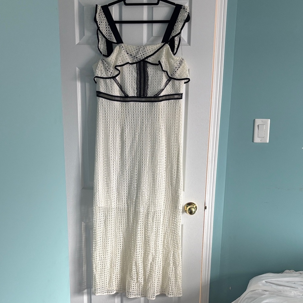 Chic Black and White Maxi Dress